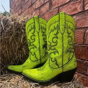 Liberty Black Womens Neon Amarillo Cowboy Boots from Mexico City!